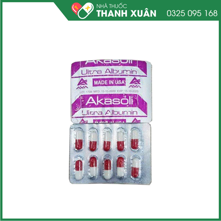 Akasoli Ultra Albumin cung cấp albumin và một số acid amin cho cơ thể